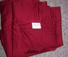 SONOMA Cranberry Red Full Size Flat 100% Cotton Sheet NEW 82" x 90"
