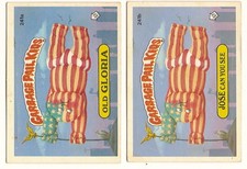 1986 Garbage Pail Kids Cards Series 6 241a Old Gloria / 241b Jose Can You See