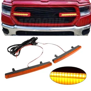 For Dodge Ram 1500 Tradesman/Big Horn/Laramie 19-22 Amber Grille Ligh w Harness - Picture 1 of 12