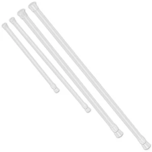 New Tension Curtain Rod Spring Load Adjustable Steel Pole for Bathroom - Picture 1 of 10
