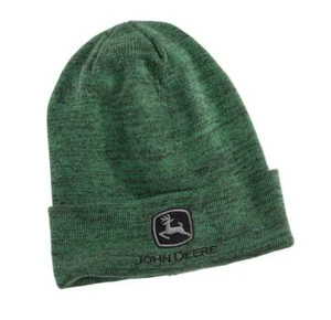 LP76076 John Deere Licensed Dark Green Heathered Beanie Hat - Picture 1 of 1