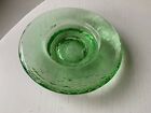 Fire & Light Recycled Glass Green Footed Wine Coaster or Pillar Candle Holder