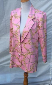 VTG MAGGIE SWEET Bubble Gum Pink BLAZER JACKET Funky Quirky Kitschy Weird Retro - Picture 1 of 12
