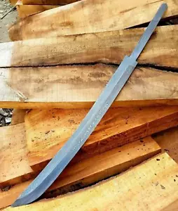 32" Handmade Damascus Steel Hunting Survival Tactical Blank Blade Katana Sword - Picture 1 of 5