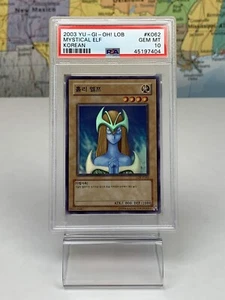 SHIPS SAME DAY PSA 10 2003 Yu-Gi-Oh Legend Of The Blue Eyes Mystic Elf Korean - Picture 1 of 3