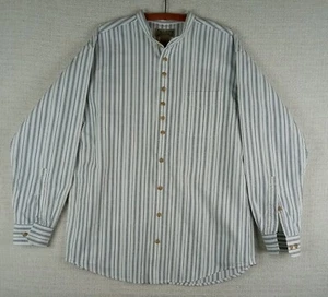 Duluth Shirt Mens Medium Striped Cotton Button Up Grandpa Western Rockabilly - Picture 1 of 11