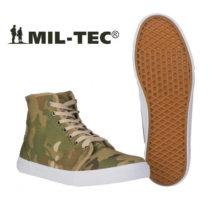 Scarpa Scarponcino Polacchino Army SNEAKER MULTITARN Modello Converse MIL-TEC - Imagen 1 de 1