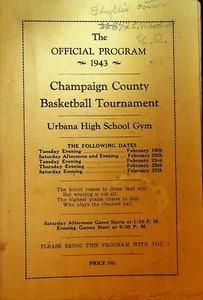 Champaign County Ohio 1943 Official Program Basketball Tournament High School - Picture 1 of 11