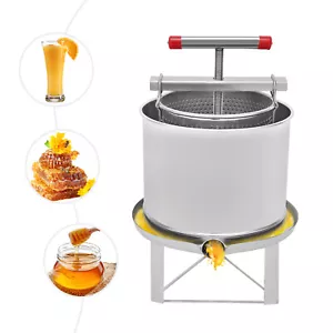 Máquina de prensa de miel de abeja 12,6 L Equipo de apicultura Herramienta Máquina de prensa de cera de miel - Imagen 1 de 12