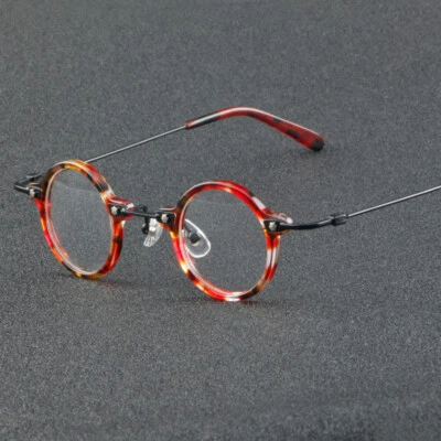 Nuevo Estilo Pequeñas Monturas Redondas de Acetato Gafas Retro Japonesas Gafas Foto 1 de 4