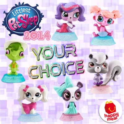 McDonald's 2014 LITTLEST PET SHOP Tiny Animal FIGURE LPS Hasbro YOUR Toy CHOICE - Image 1 of 2