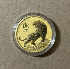 Australian Lunar Tiger 2022 1oz 9999 Fine Gold Bullion Coin - Picture 1 of 4