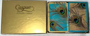 vtg New In Box CASPARI 2 Decks Playing Cards Jumbo Large Type Peacock PC104J - Picture 1 of 4