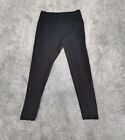 Damenhose Größe 10 schwarz hoch tailliert elastisch Fitnessstudio sportlich