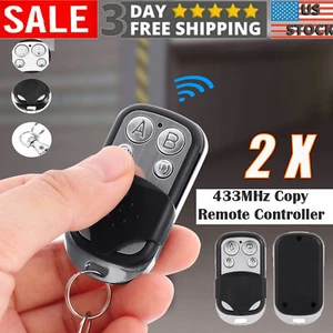 2 X Universal 433mhz Electric Garage Door Cloning Remote Control Car Opener Key - Picture 1 of 13