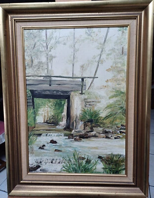 tableau peinture décoration un coin des landes - Photo 1/4