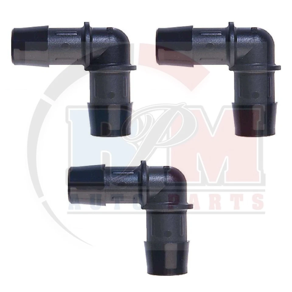 Manguera de refrigerante para calentador Gates 28625 3/4" 90 codos conector adaptador paquete de 3 Foto 1 de 1