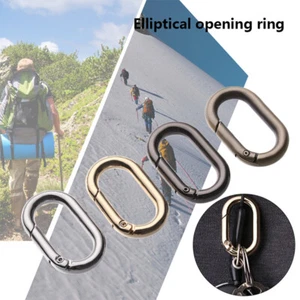 D Form Clip Verschluss Karabinerhaken Schlüsselanhänger Schnalle Karabina Karabiner Zubehör - Bild 1 von 16