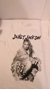 NWoT Janet Jackson 2018 State Of The World Tour White Graphic 2 Sided T Size M - Picture 1 of 4