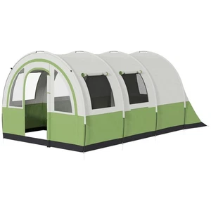 Outsunny Camping Tent, 3000mm Waterproof Family Tent for 5-6 Man, Green - Picture 1 of 11