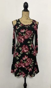 1st Kiss Girls Long Sleeve Cold Shoulder  Casual Floral Dress Size 14-16 - Picture 1 of 8