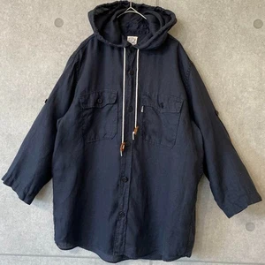 orSlow Leinen Smock Parka Kapuze L/S Shirt Oberbekleidung Navy Gr. 3 Rarität - Bild 1 von 9