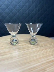 (2) Circleware grün Blasenboden Martini Glas - Bild 1 von 7