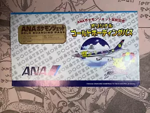 Pokemon All Nippon Airways ANA Mew Gold Boarding Pass Promo 1998 Japanese - Picture 1 of 3