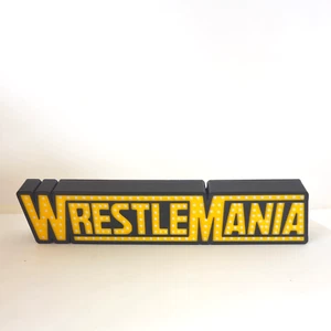 WWE Wrestle Mania Lightbox 3D printed | Wrestle Mania display with LED Lights - Picture 1 of 7