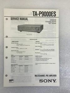 Sony TA-P9000ES Original Service Manual Repair Multichannel Pre Amplifier 1999 - Picture 1 of 1