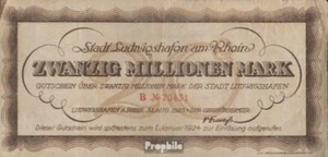 Banknoten Ludwigshafen 1923 Inflationsgeld der Stadt Ludwigshafen gebraucht (III - Bild 1 von 1