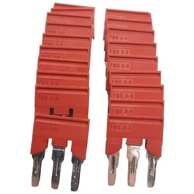 Lot of 20 Phoenix Contact 3030297 Plug-In Bridge, 3-Pos, 8.2mm Pitch, 29.6mm L - Image 1 of 4