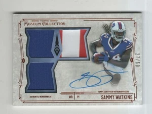 Parche autógrafo Sammy Watkins 2014 Topps Museum Collection RC #27/50 AUTO - Imagen 1 de 2