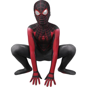 Marvel's Spider-Man 2 Miles Morales Halloween Party Children's Jumpsuit Costume  - Picture 1 of 18