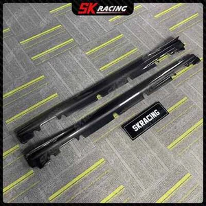 Forged Carbon/Gloss Black Side Skirts Kits For Benz AMG CLA W117 CLA45 W176 A45 - Picture 1 of 25