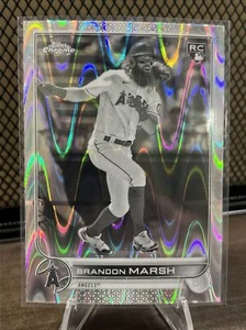 Brandon Marsh 2022 Topps Chrome Rookie Card Black White Ray Wave Refractor#133 - Picture 1 of 2