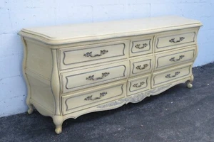 Hickory French Shabby Chic Painted Long Dresser Bathroom Vanity Tv Console 4039 - Picture 1 of 17