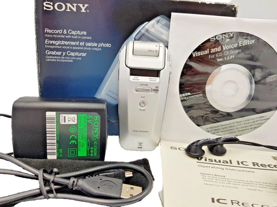 Sony ICD-CX50 Visual IC Voice Recorder Dictaphone & Digital Camera Dictation New - Image 1 of 4