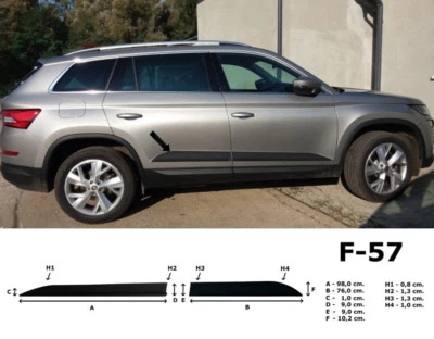 Seitenschutzleisten schwarz für Skoda Kodiaq SUV Kombi ab Baujahr 03.2017- - Bild 1 von 4