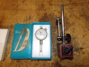 Teclock Dial Indicator Gauge #AI-921, 0.001"-1.0" W/Kanel Magnetic Base BB-B - Picture 1 of 4