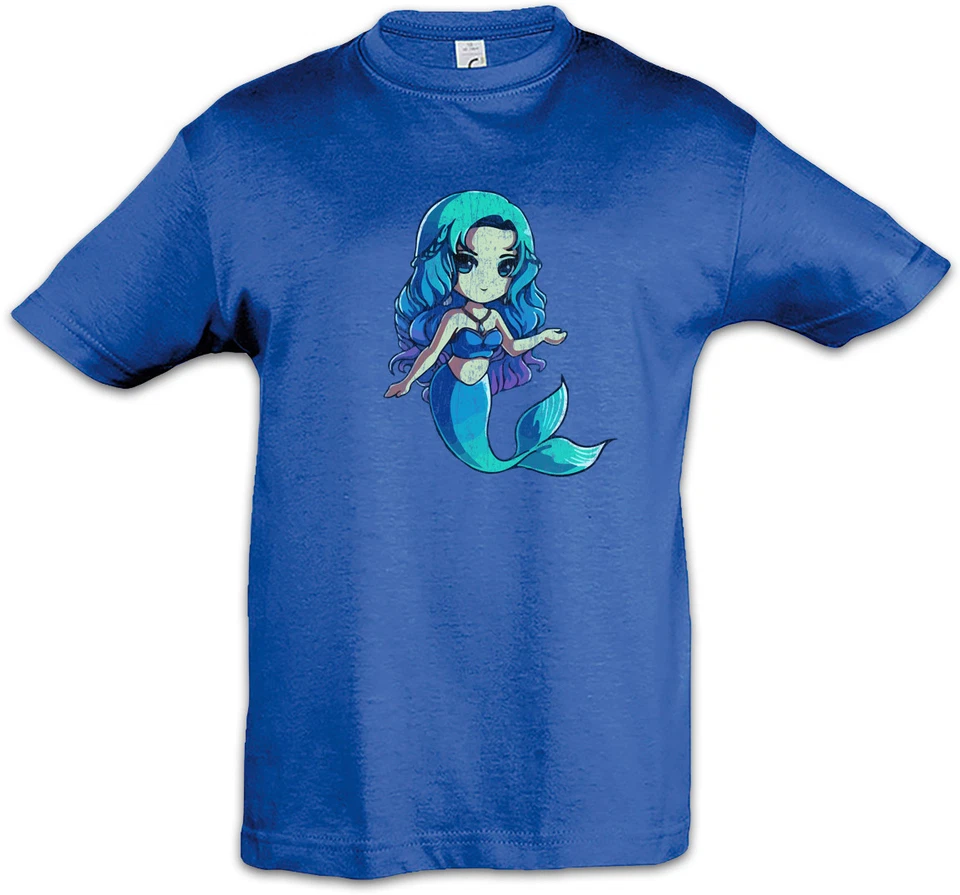 Camiseta Sirena IV Niños Niños Arco Iris Sirenas Marinero Tatuaje Hadas Aspecto Cómico Foto 1 de 1