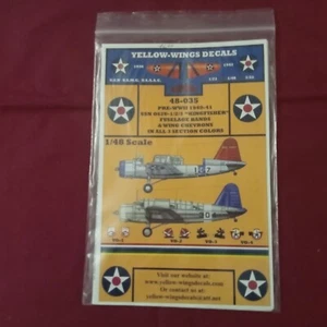 Foglio Decals : USN OS2U-1/2/3 "Kingfisher" - Scala 1/48 Yellow- Wings Decals - Foto 1 di 2