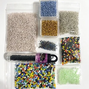 Glass Seed Beads Needlework Cross Stitch Jewelry Making Craft Beadwork 2-3mm Lot - Picture 1 of 14