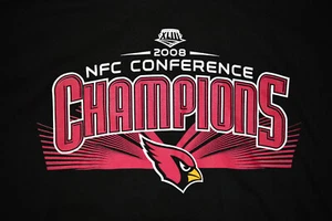 Vintage NFL T-Shirt LS Size M/L 2008 Arizona Cardinals Conference Champs - Picture 1 of 8
