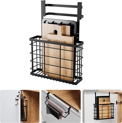 Cabinet Door Organizer, Over The Cabinet Door Organizer with Towel Bar - Image 1 of 4