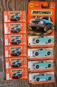 LOT OF 10 GREEN/TEAL 1968 CHEVY C10 MATCHBOX PICKUP TRUCKS 19/100 1:64TH SCALE - Picture 1 of 6