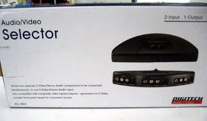 3 Sets RCA AV Cable + Digitech 2 IN 1 OUT Audio Video AV Selector AV Signal Sw - Picture 1 of 4