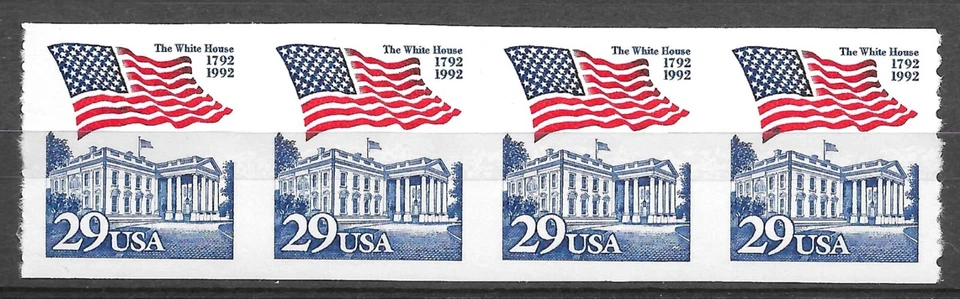 Scott #2609 Strip of 4  With BLIND PERFORATIONS-NOT IMPERF BETWEEN, Mint NH - Image 1 of 1