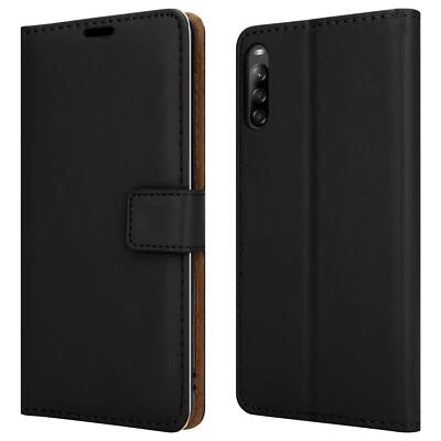 Case For Sony Xperia L3 - Slim Leather Flip Wallet Phone Cover + HD Screen Guard - Image 1 of 4