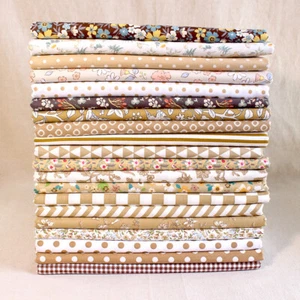 20 Mix Brown Precut Charm 8" Squares Cotton Patchwork Quilt Fabric Remnants DIY - Picture 1 of 5